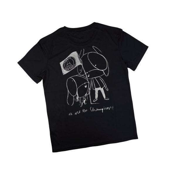 Camiseta We are the Champions. Edición Limitada. Negra